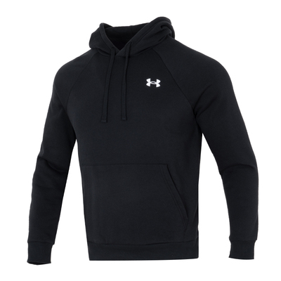 UA安德玛男黑色连帽卫衣加绒