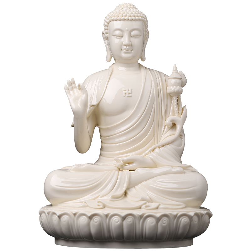戴玉堂德化陶瓷燃灯古佛佛像省级大师周金田设计收藏艺术客厅摆件