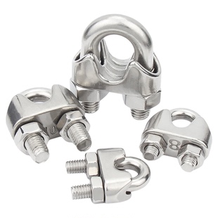 304不锈钢钢丝绳夹头卡头U型夹钢丝夹轧头线卡子线夹钢丝绳卡扣