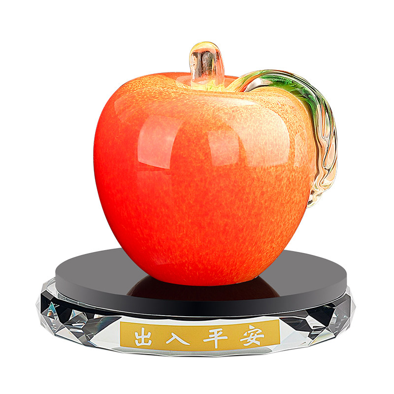 祝福平安琉璃苹果汽车摆件