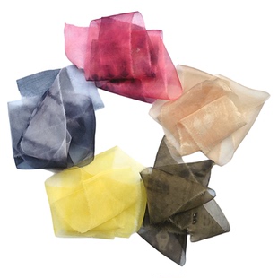 二三米植物草木扎染真丝带布条 100%桑蚕丝侘寂风手工diy配饰材料