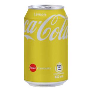 香港版柠檬可乐330mL柠檬味可口可乐6罐装忌廉汽水苏打水玉泉西柚