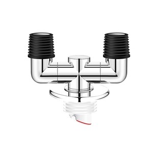 下水管洗衣机三头通排水管地漏专用接头防臭溢水三通分流器一分二