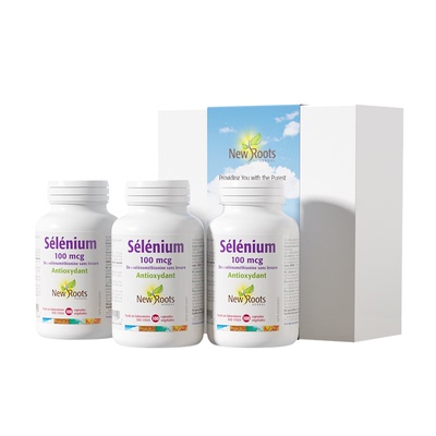 Newroots加拿大进口保健品无酵母高活有机硒片 3瓶礼盒装【临期】
