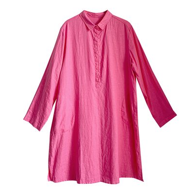 简单长久陪伴水洗麻料复古亚麻女