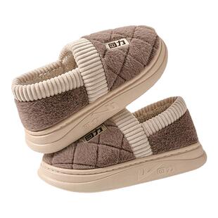 回力棉拖鞋男士冬季2025新款厚底防滑加绒加厚保暖包跟外穿棉鞋女