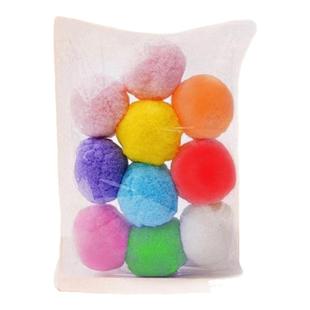 小猫咪玩具宠物毛球解闷神器互动逗猫棒耐咬静音毛绒球弹力彩虹球