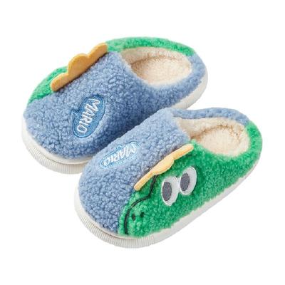 幸福玛丽卡通鳄鱼儿童冬季棉拖鞋