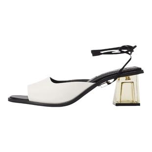 Luxury Rebel 新款女鞋休闲时尚露趾透明粗跟高跟凉鞋LJ261L12036