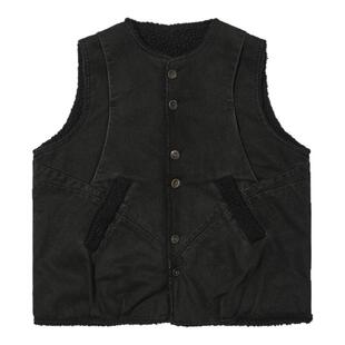 TIRES「隙柔」美利奴羊毛洗水马甲 保暖宽松搭配内胆厚背心外套