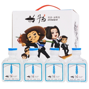 斗白令酒同事聚会专用酒纯粮食小瓶白酒浓香型42度50ml*24瓶装