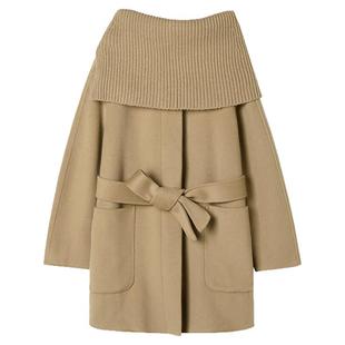 2025年冬装Outlets专柜 高端SC系列含羊毛气质毛呢外套羊绒大衣女