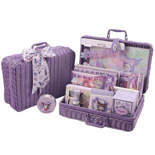 新年礼物酷洛米文具套装礼盒生日礼物考试奖品送礼学习礼品女生手账紫色藤箱美乐蒂玉桂狗女孩手帐学生大礼包