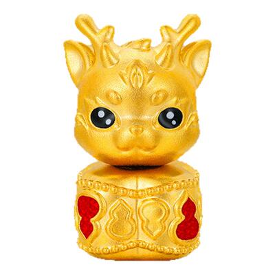 金至尊小鹿黄金转运珠葫芦足金路路通手串男女同款黄金串珠手链