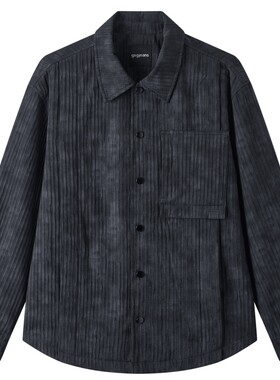 gxg.jeans男装 黑灰肌理感简约时尚宽松夹克外套男生 春秋