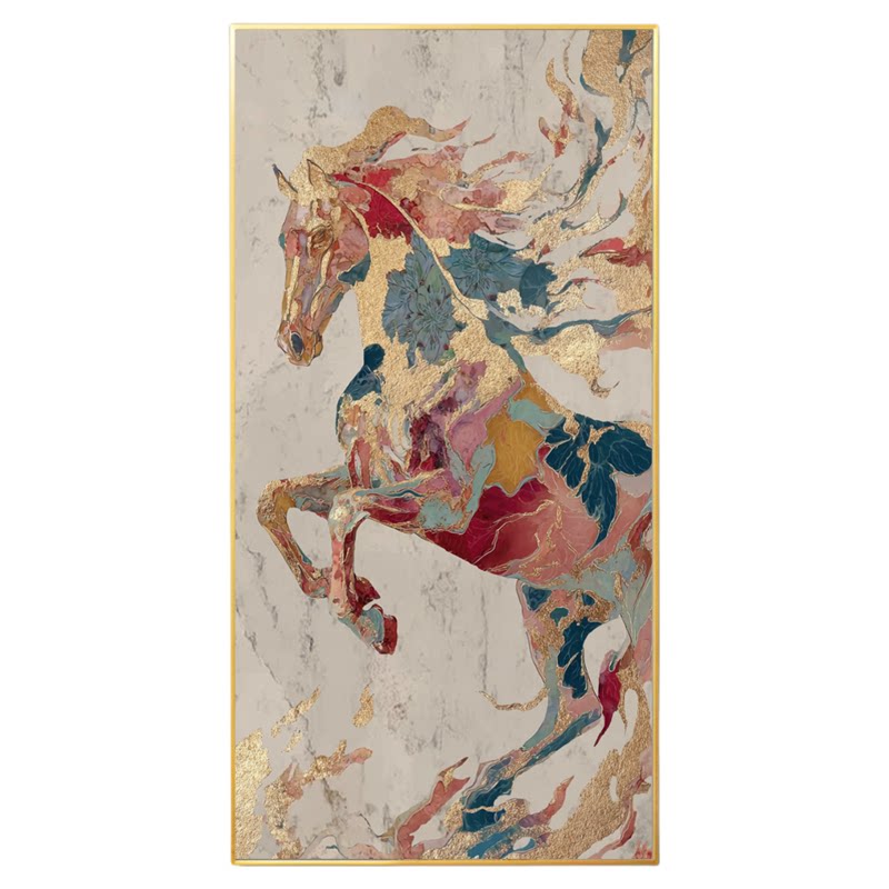 大芬村手绘新中式骏马油画