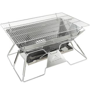 柯曼烧烤架户外烧烤炉便携式折叠不锈钢篝火架焚火台木炭柴火炉子