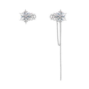 SUMIYAKI 给春夏降温 雪花系列流苏耳骨夹不对称耳夹女无耳洞新品