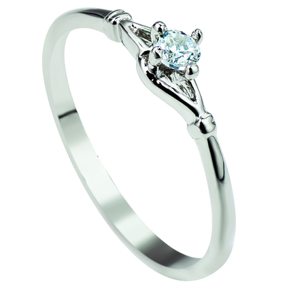 小钻10分高托六爪仿真钻戒指女