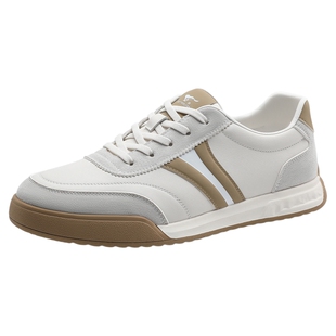 七匹狼男款高级感小白鞋真皮透气休闲鞋秋季新款百搭轻便牛皮板鞋