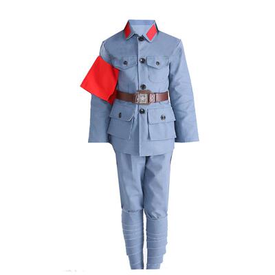 儿童小红军衣服演出服装八路表演