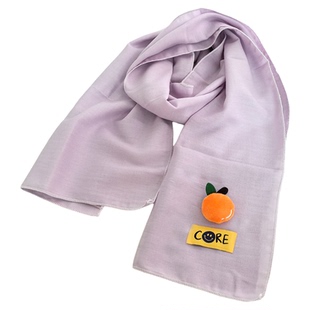 儿童围巾男童女童春秋薄款可爱超萌卡通装饰纯棉纯色百搭宝宝丝巾