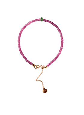 shannai原创天然极细红宝石手链