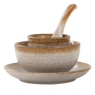 酒店饭店餐厅复古摆台碗碟4件套简约盘子碗盘碟套装家用商用餐具