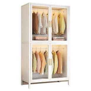 钢制衣柜卧室家用出租房金属铁艺收纳柜子宝宝衣橱儿童简易衣柜