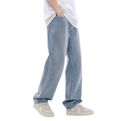 homepanda莱赛尔天丝直筒牛仔裤