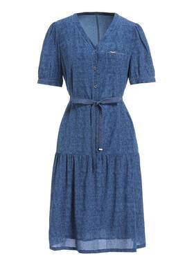 乔万尼奥莱夏季真丝桑蚕丝连衣裙专柜同款收腰显瘦裙EF2E311602