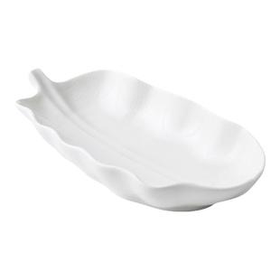 陶瓷酒店餐具鱼盘香蕉叶形盘椭圆盘创意特色盘子家用鱼形盘12.5寸