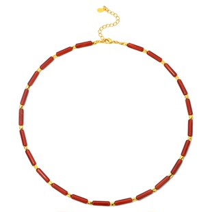 【春节正常发货】Neverfar象阳而生系列红玛瑙金运长虹项链女款