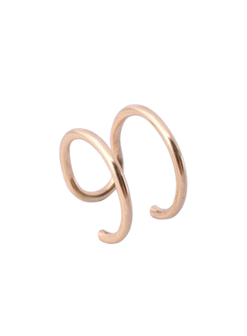 earcuff美国14k包金925银女双线