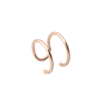 earcuff美国14k包金925银女双线
