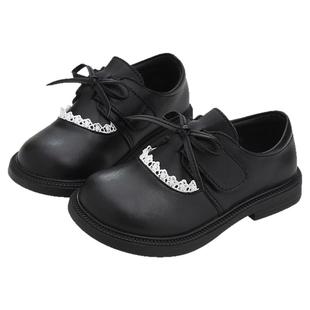 女童小皮鞋2026春季新款儿童公主鞋洋气学生鞋子女孩软底黑色单鞋