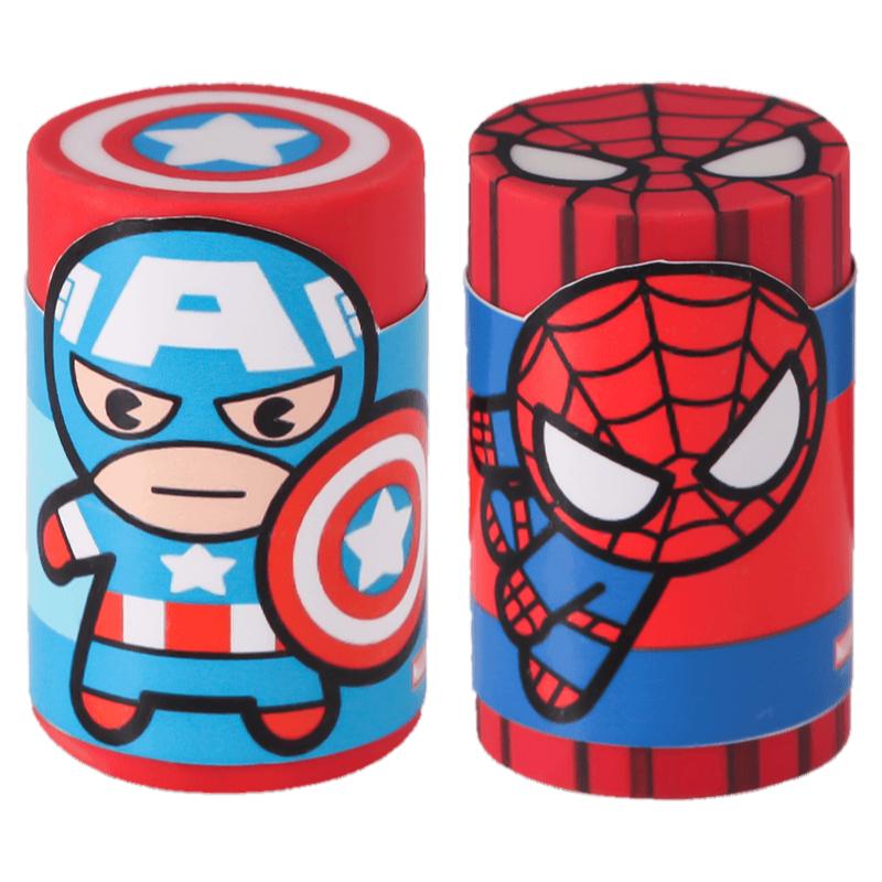 Disney迪士尼联众橡皮小学生无屑擦得干净儿童学习奖品像皮幼儿园2B不易留痕4B文具用品创意卡通蜘蛛侠橡皮擦