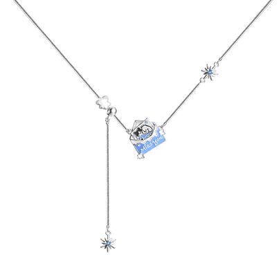 冬日来信原创信封猫狗吊坠项链