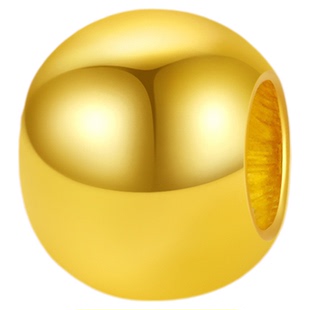 【金富贵】F黄金手串散珠足金999金珠DIY配件金珠串珠足金珠子