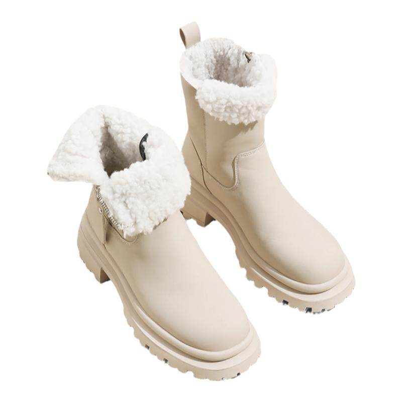 落雪●厚底侧拉链雪地靴王小毒