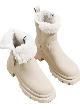 落雪●厚底侧拉链雪地靴王小毒