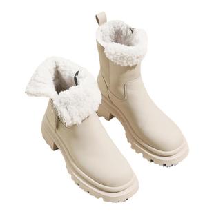 【王小毒】落雪清晨●5.5cm厚底雪地靴女加绒保暖防水两穿瘦瘦靴