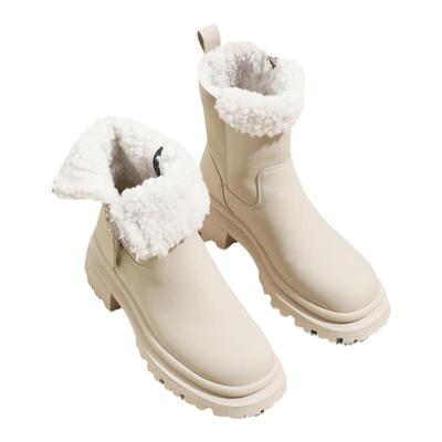 落雪●厚底侧拉链雪地靴王小毒