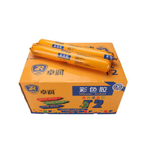 中国红彩色胶大红色玻璃胶结构胶门窗家具踢脚线收边胶防水密封胶