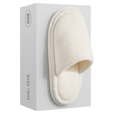 三利居家简约棉拖鞋防滑包头保暖