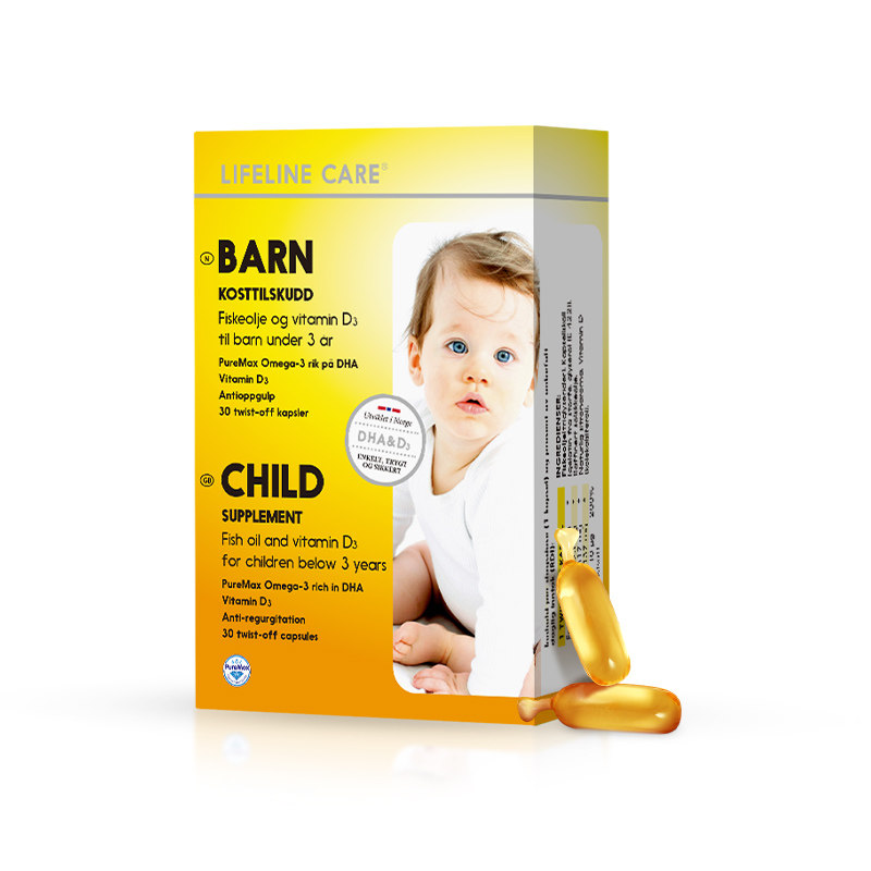Lifeline Care挪威小鱼婴幼儿专用鱼油dha胶囊omega3儿童维生素d3