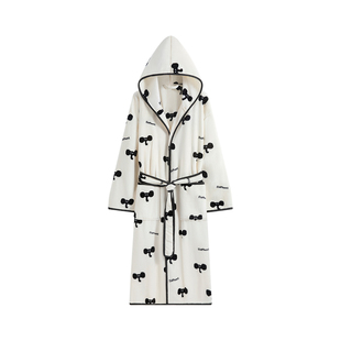 三利连帽浴袍女款10A抗菌洗完澡穿的浴衣成人睡袍浴巾可穿式秋冬
