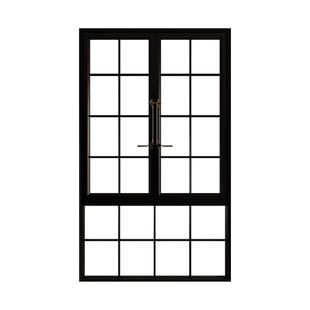 81系统断桥铝合金格子窗法式复古窗隔音窗上海老钢窗中古欧式门窗