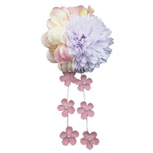 新款古风汉服绢花发饰和风日系和服头饰后压发夹旅游拍照流苏边夹