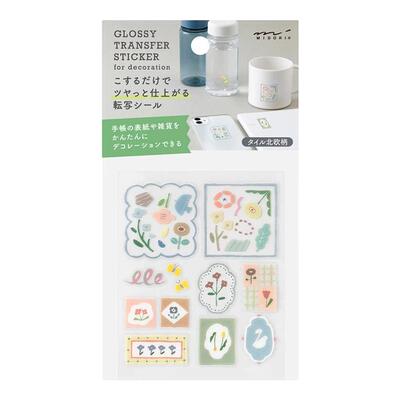 MIDORI亮面装饰转印贴纸手账装饰